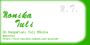 monika tuli business card